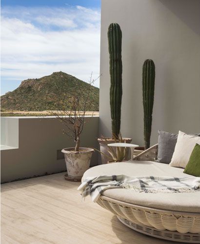Image of patio view overlooking mountains